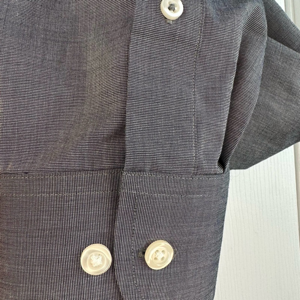 Mens Size XXL Classic Button Up Non-Iron Slim Fit Long Sleeve Collar Work Shirt - Picture 6 of 10